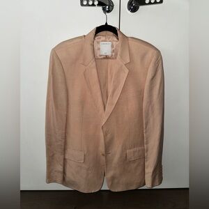 Sandro linen suit light pink jacket 42 pants 32